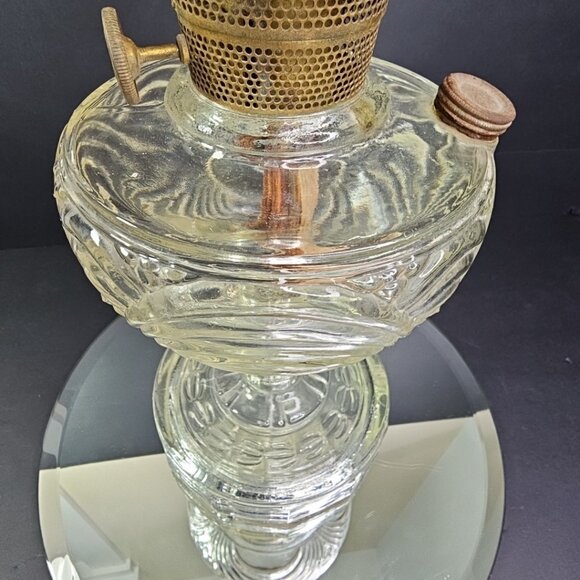 Vintage ALADDIN Clear Washington Drape Lamp Glass Model B Burner Parts Repair US - Picture 6 of 14